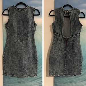 Acid wash Jean dress